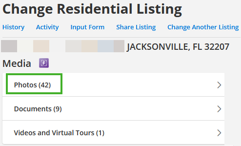 Change Listing Media and Photos screenshot