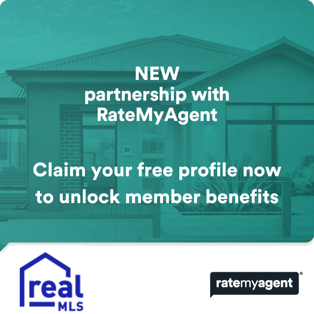 Image announcing new partnership with RateMyAgent instructing Agents to Claim Their profile