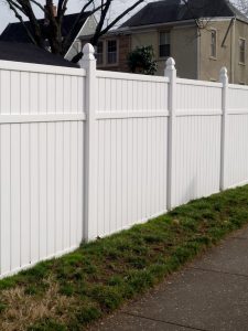 White Vinyl Fence displayed