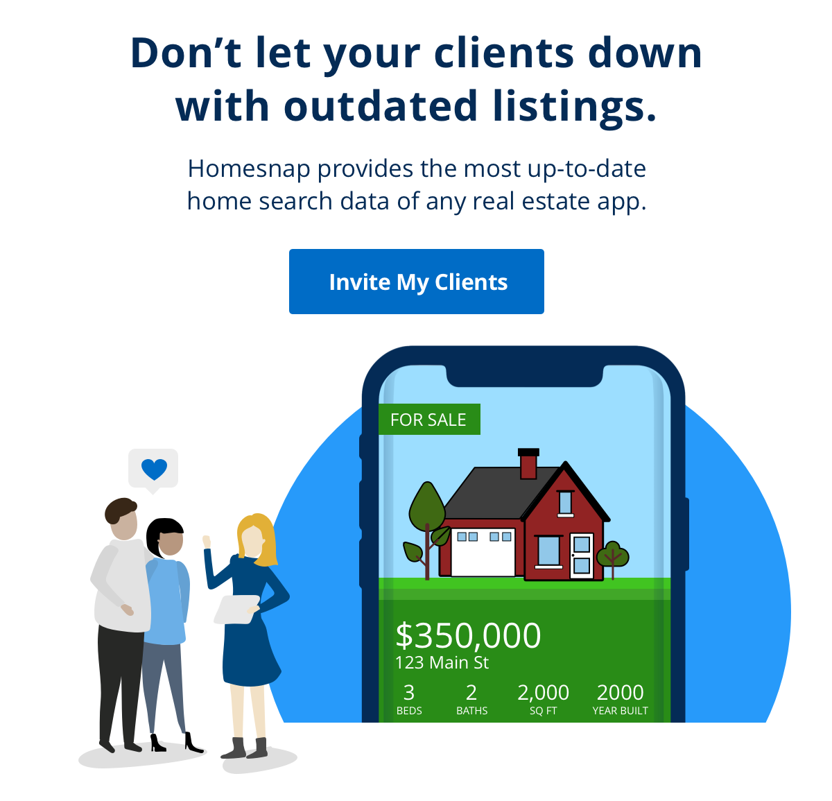 Invite clients to Homesnap for the best home search experience
