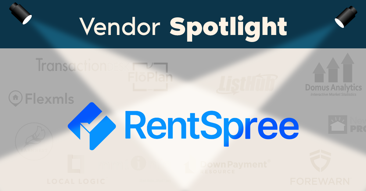 Text showing Vendor Spotlight highlighting the RentSpree logo